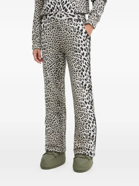 NEWLAND animal-print side-stripe trousers