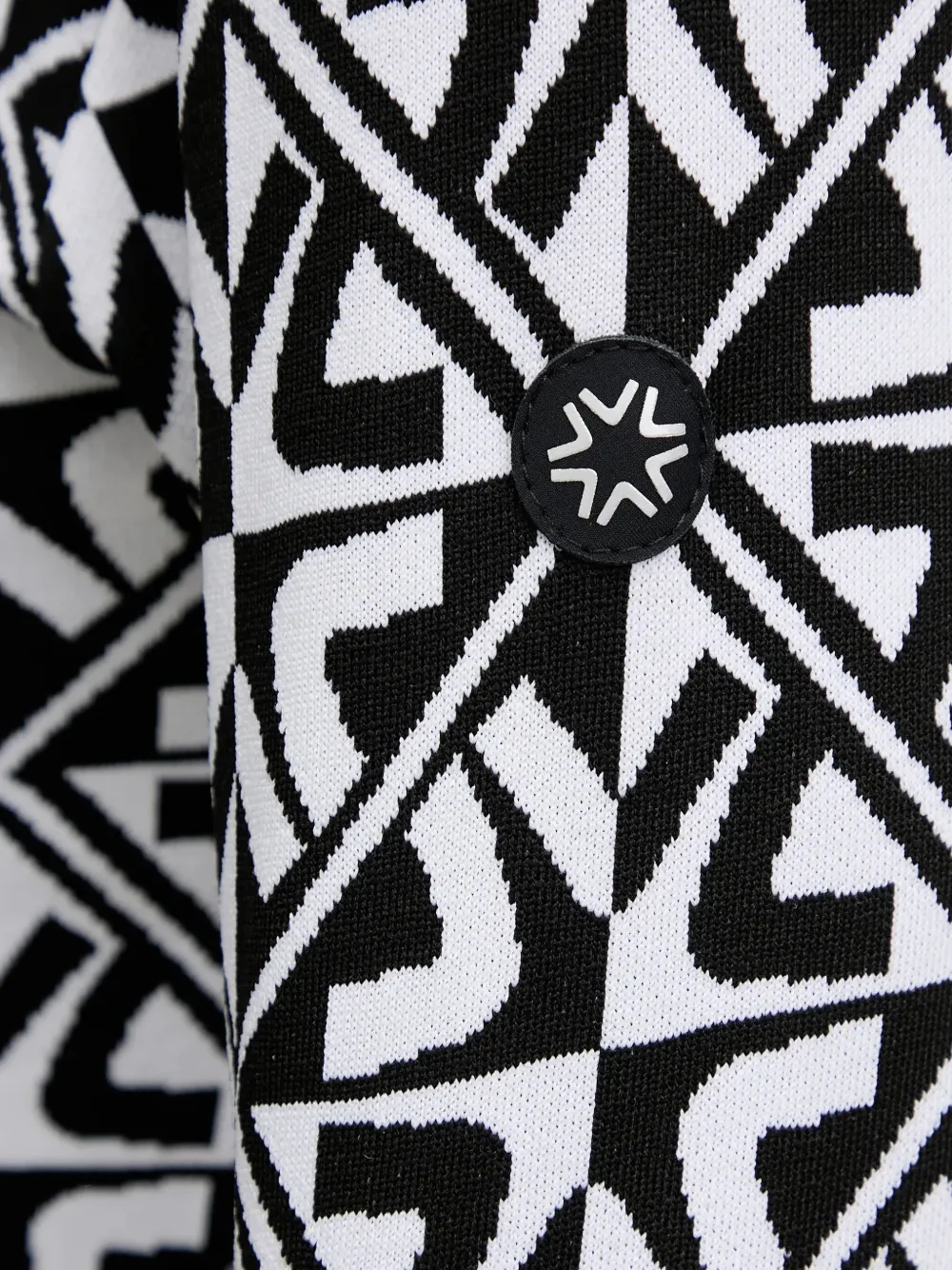 NEWLAND Top met geometrische print en rits Zwart