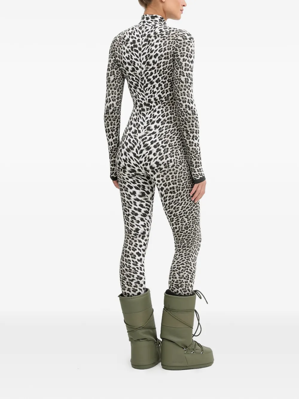  Newland Zip Leopard-print Jumpsuit - White 