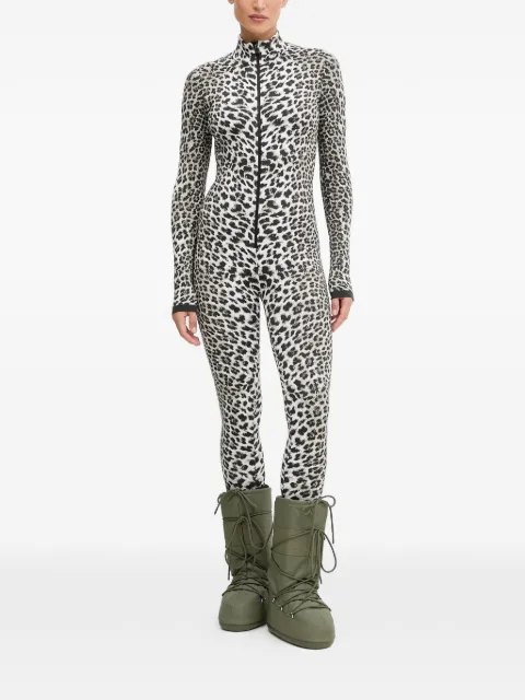 NEWLAND jumpsuit med leopardtryk og lynlås