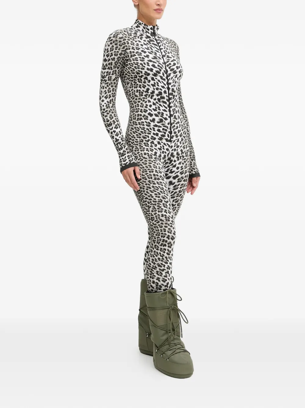  Newland Zip Leopard-print Jumpsuit - White 