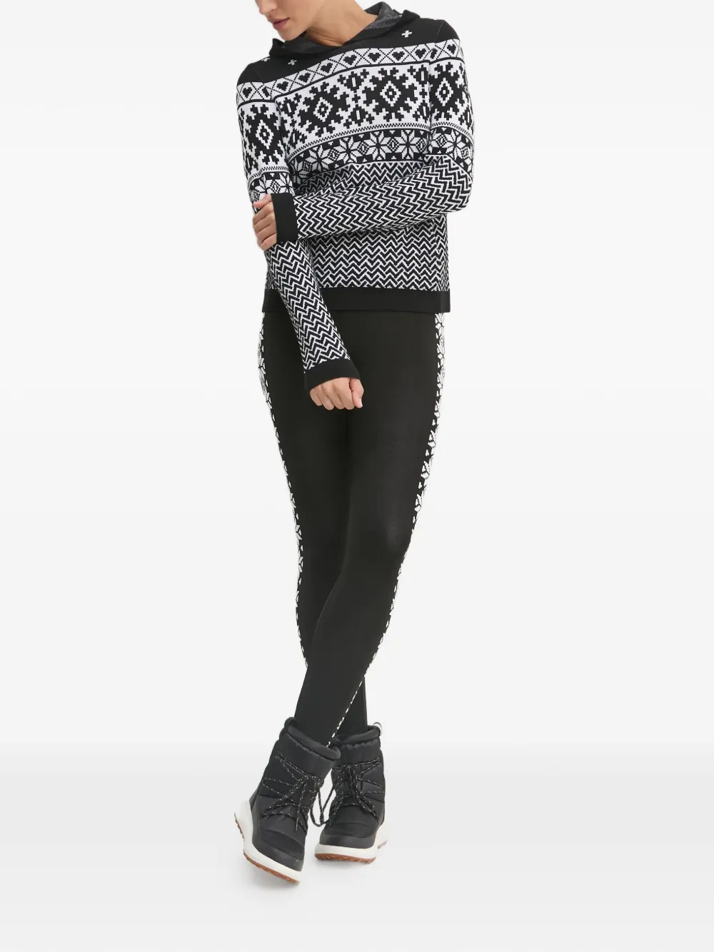  Newland Geometric Hoodie - Black 