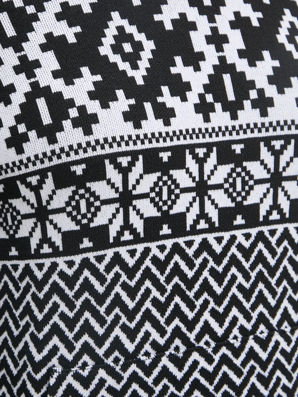 NEWLAND Hoodie met geometrische print Zwart