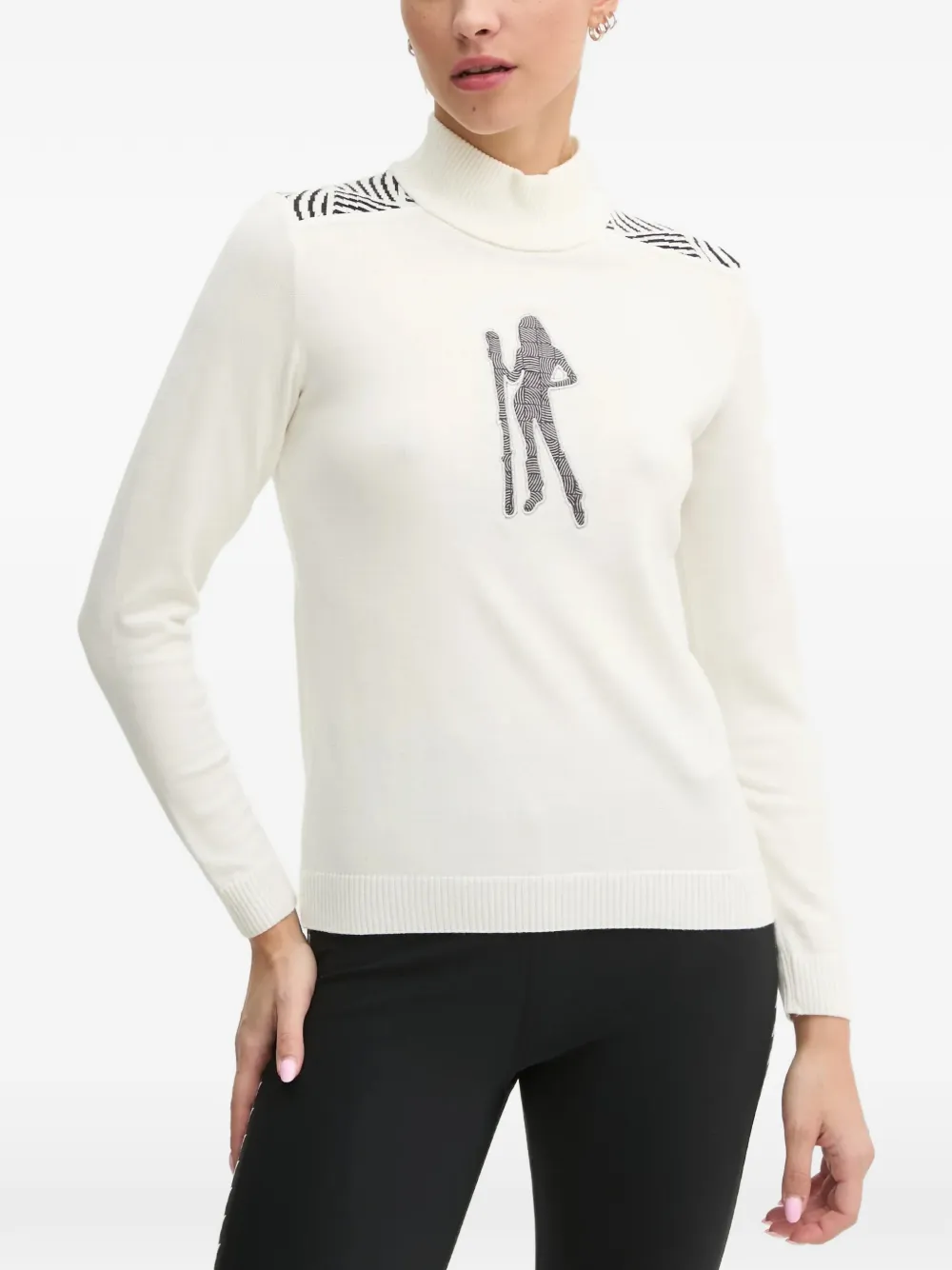 NEWLAND patterned graphic sweater - Nude