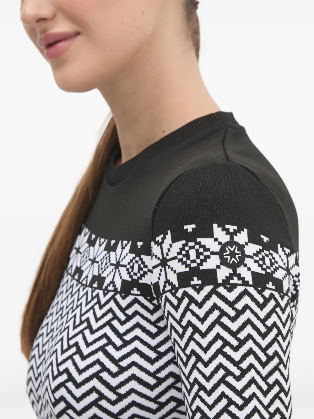 NEWLAND Sweater met geometrische print Zwart