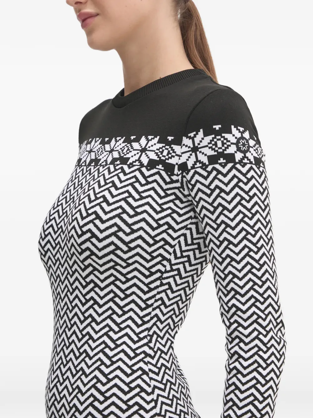 NEWLAND Sweater met geometrische print Zwart