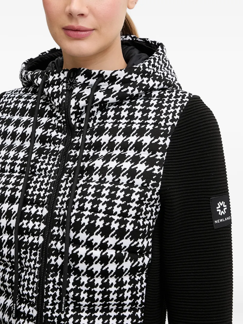 NEWLAND Jack met pied-de-poule print Zwart