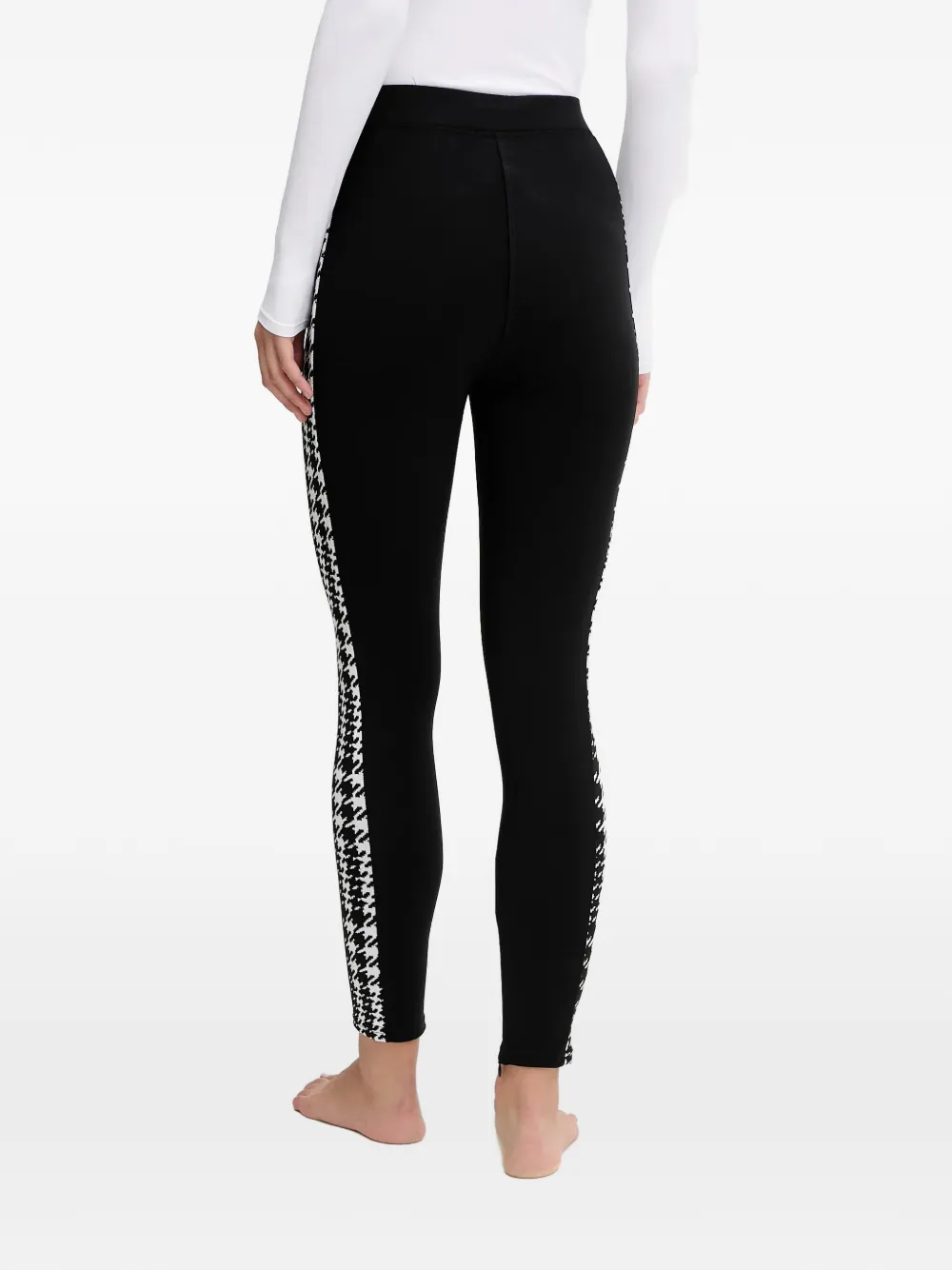 NEWLAND Legging met pied-de-poule print Zwart
