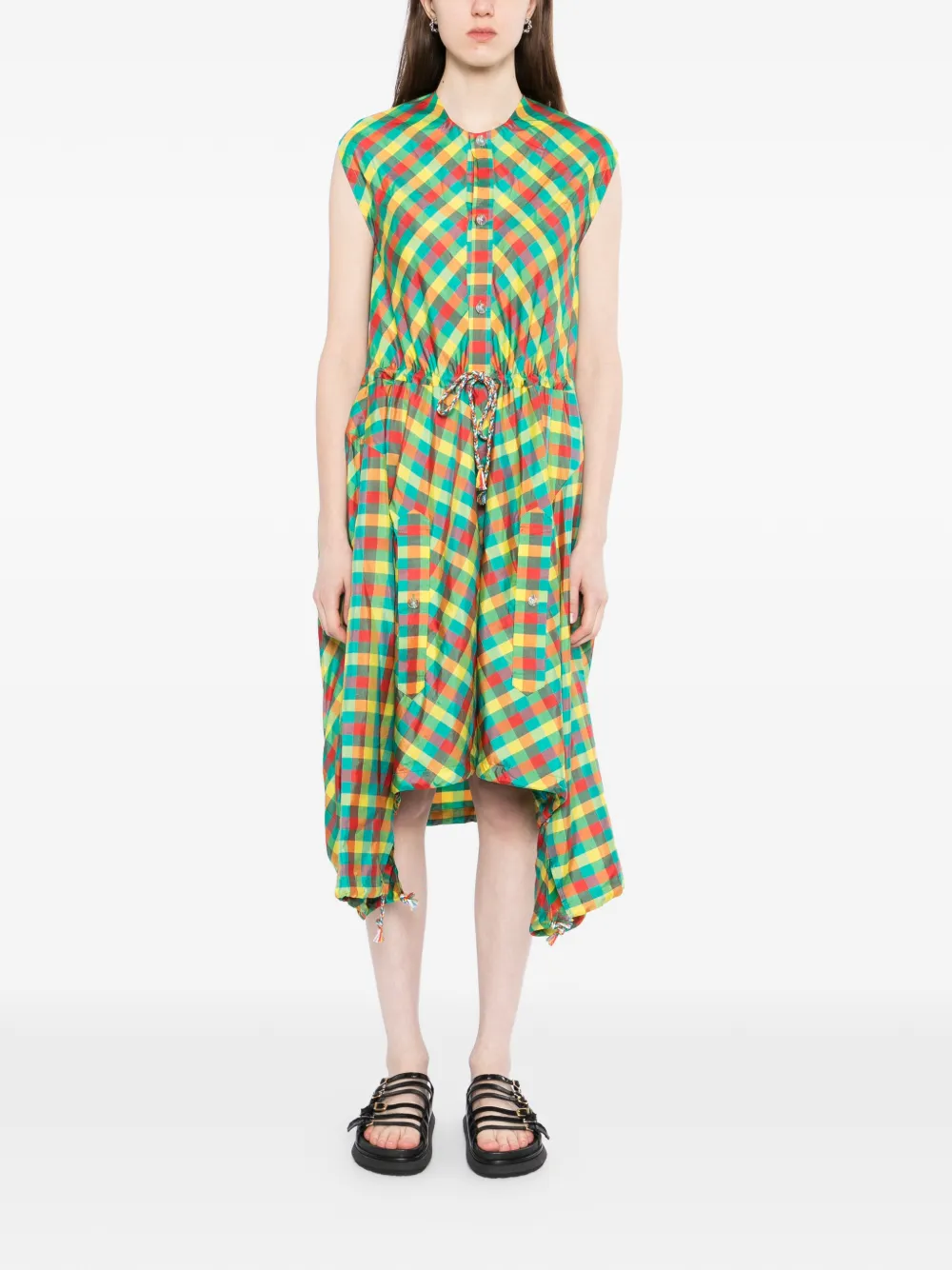  Penultimate Plaid Midi Dress - Yellow 