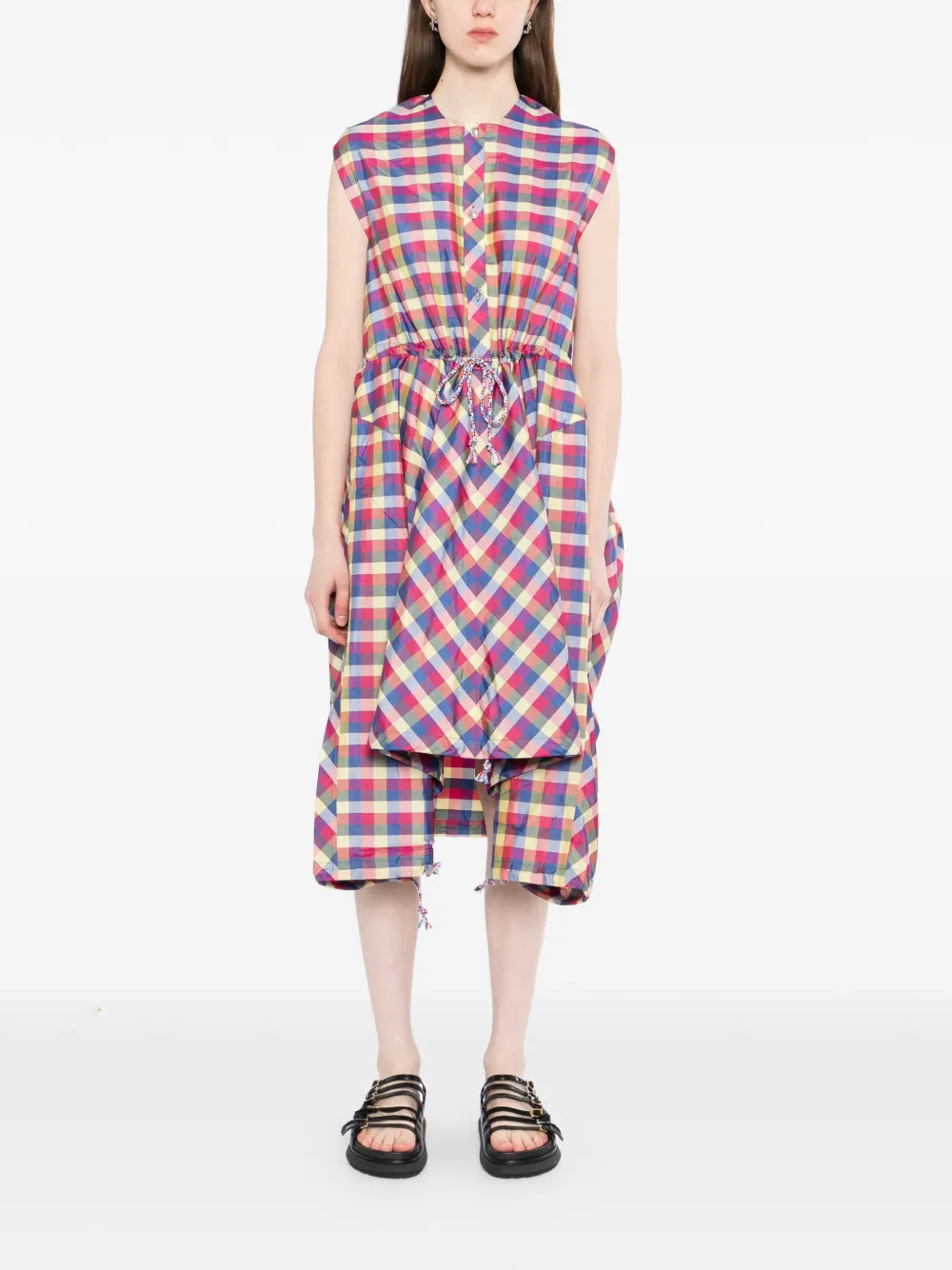  Penultimate Plaid Midi Dress - Red 