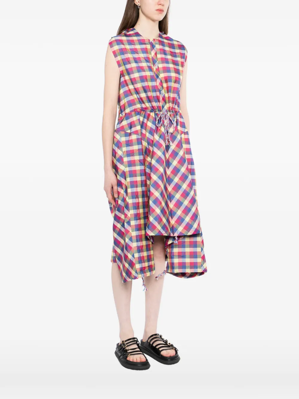  Penultimate Plaid Midi Dress - Red 