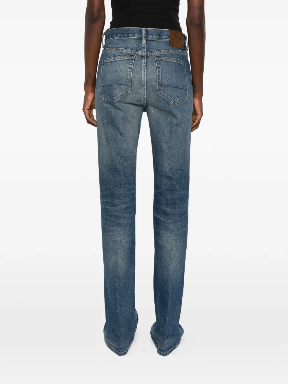 TOM FORD Verwassen indigo broek Blauw