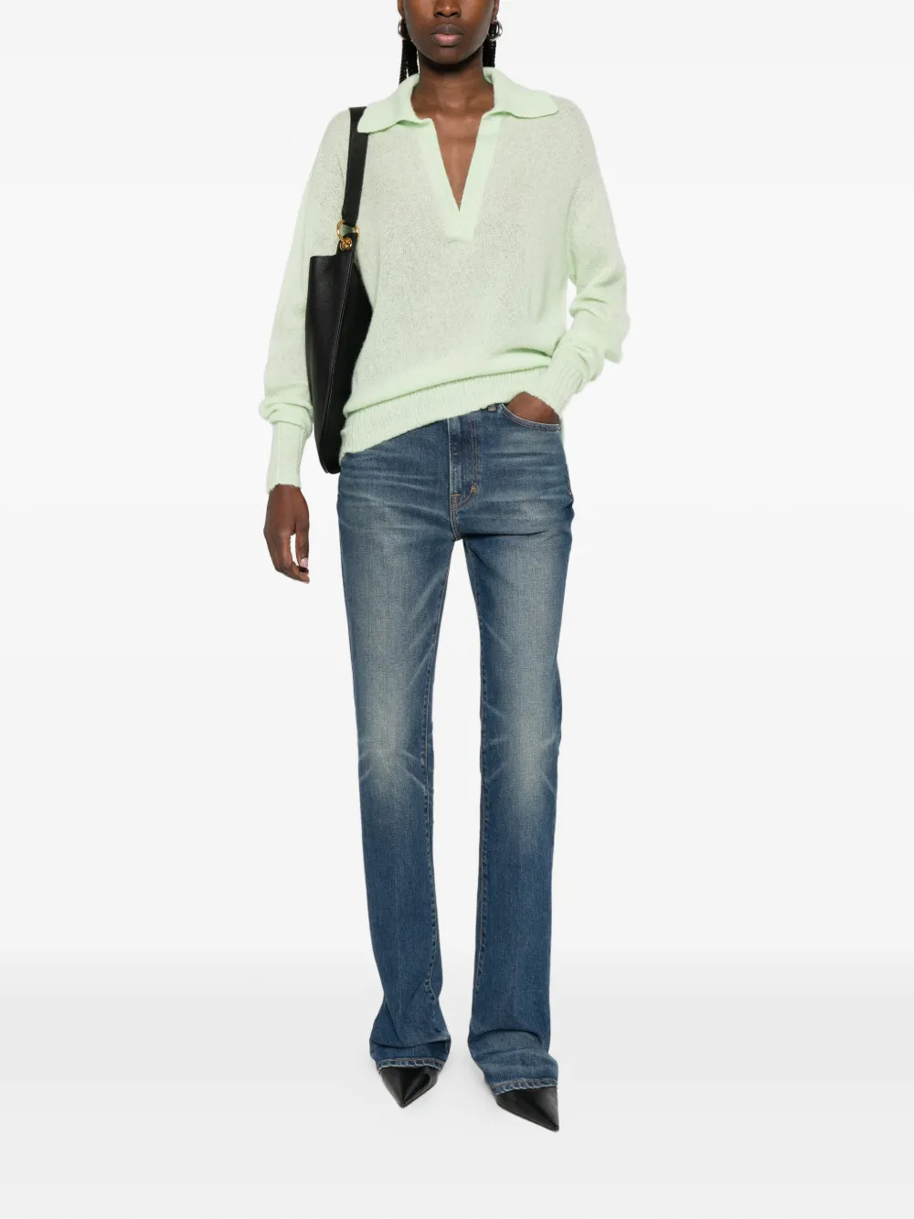 TOM FORD Verwassen indigo broek Blauw