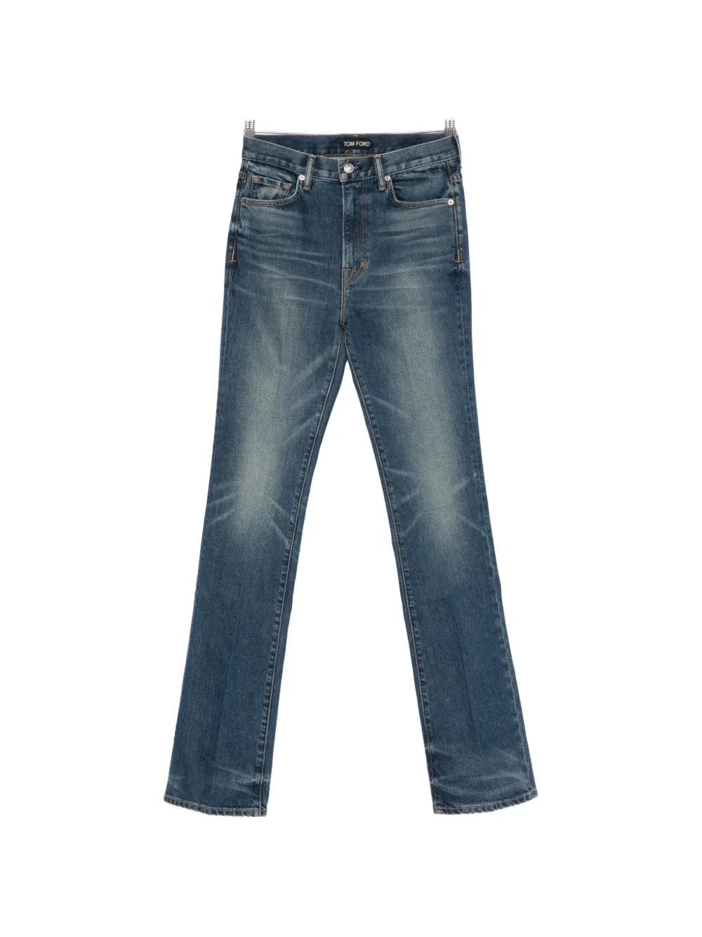 Tom Ford Washed Indigo Trousers In Blue