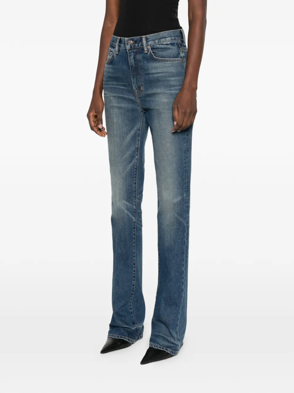 TOM FORD Verwassen indigo broek Blauw