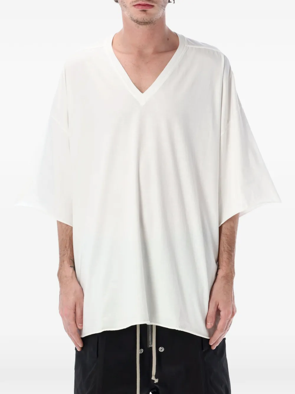 Rick Owens Tommy V-neck T-shirt - Bianco