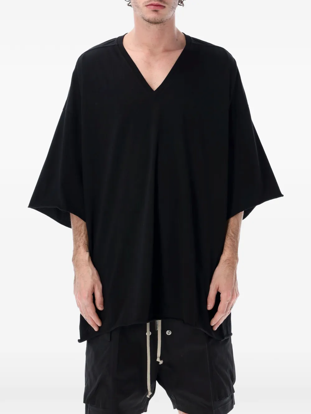 Rick Owens Tommy V-neck T-shirt - Nero