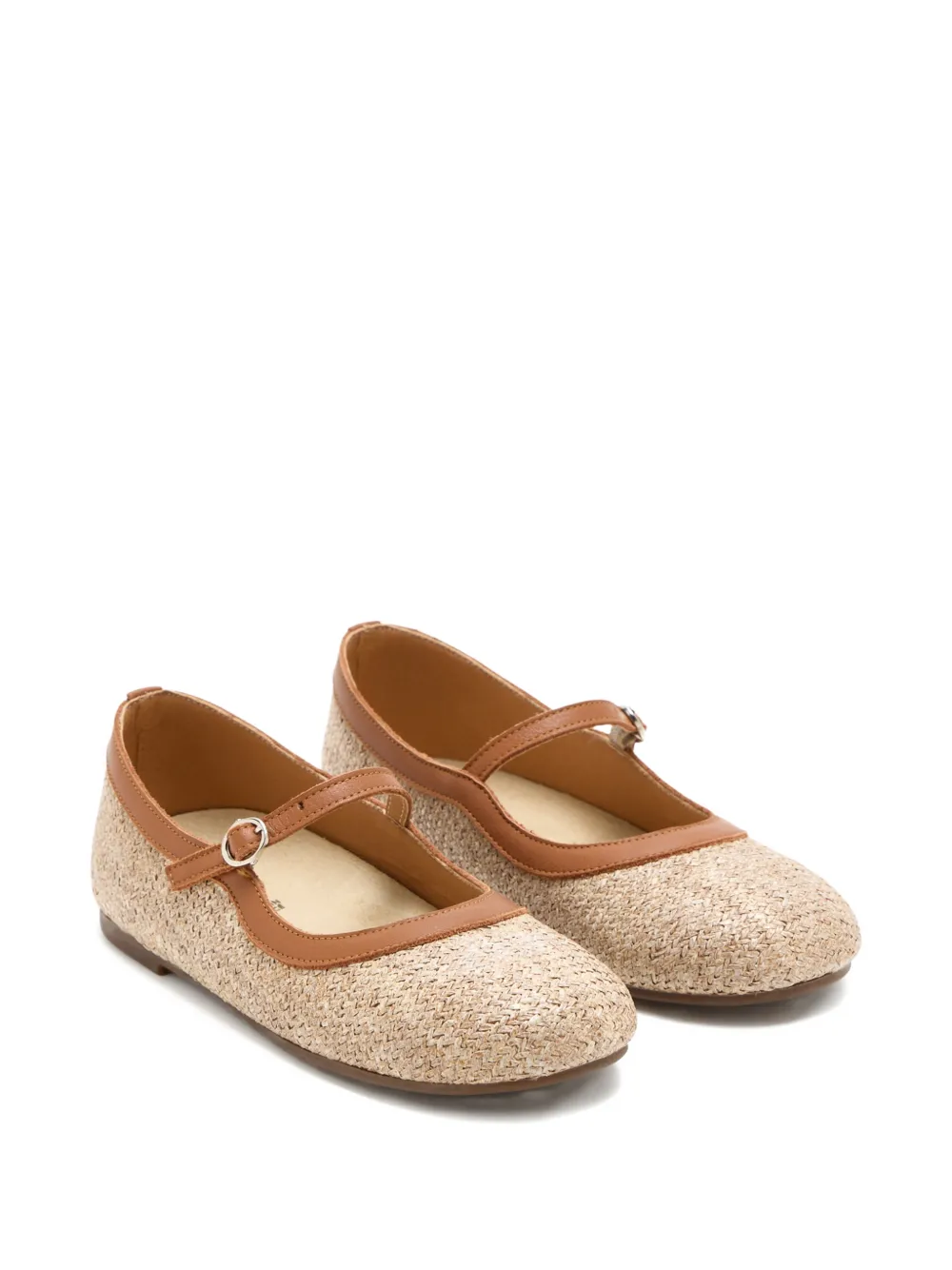 BabyWalker woven buckle ballerinas - Toni neutri
