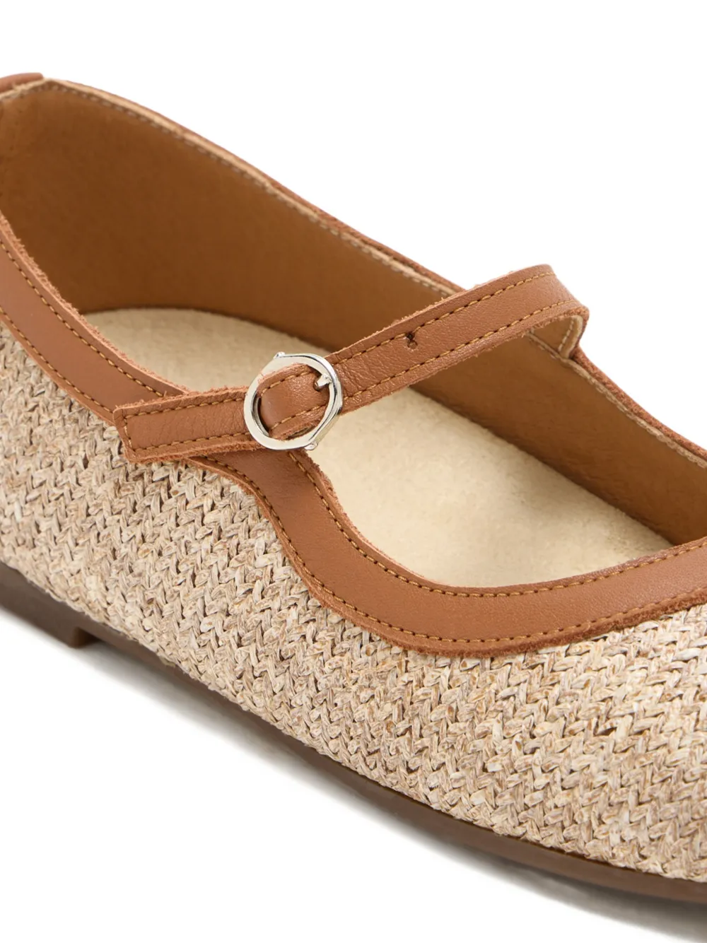 BabyWalker Geweven ballerina's met gesp Beige