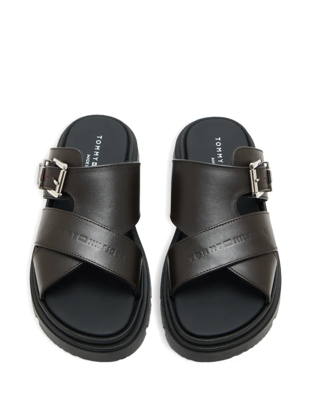 Tommy Hilfiger Junior buckle-strap sandals Bruin