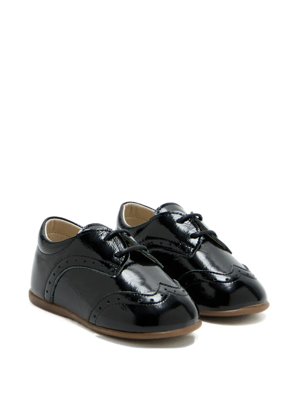BabyWalker wingtip perforated loafers - Nero