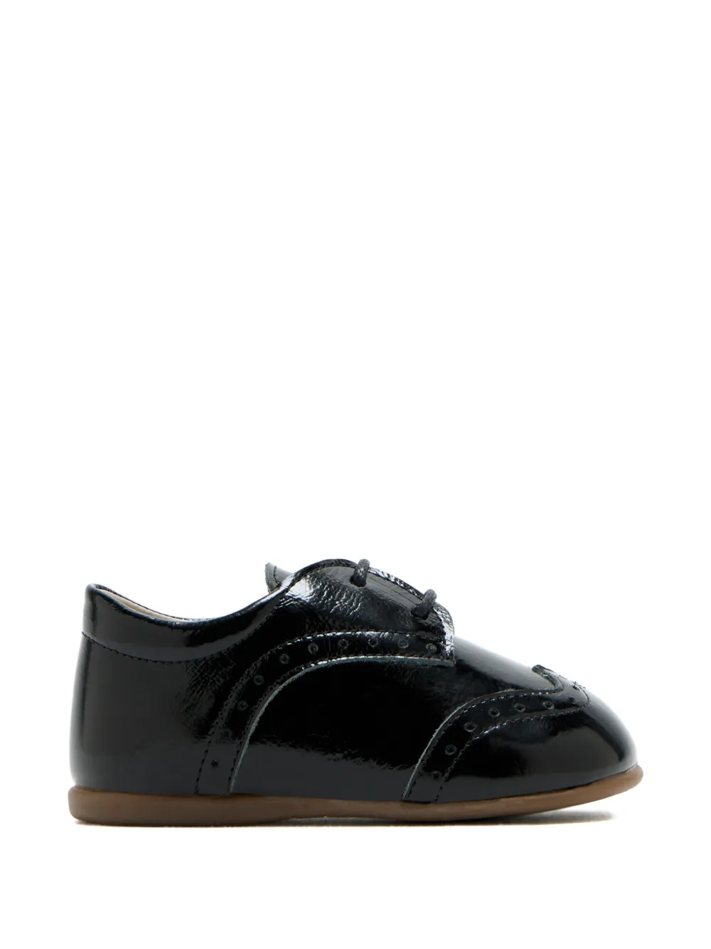 BabyWalker wingtip perforated loafers Zwart