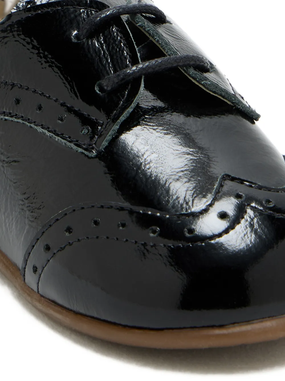 BabyWalker wingtip perforated loafers Zwart