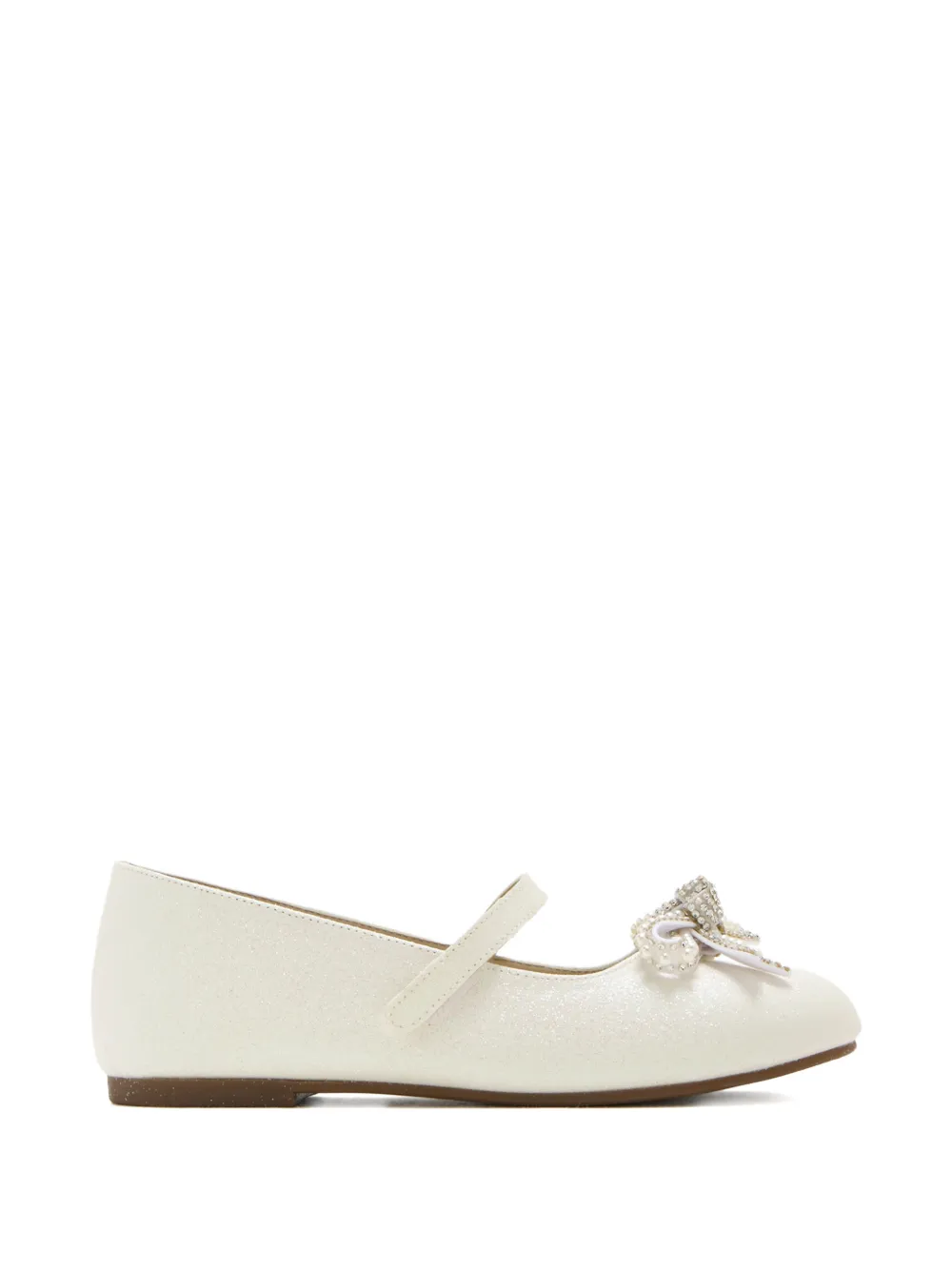 BabyWalker bow strap ballet flats Wit