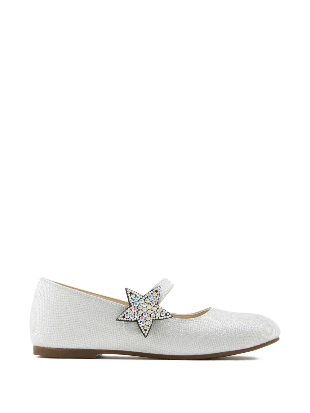 BabyWalker star-embellished ballet flat Zilver