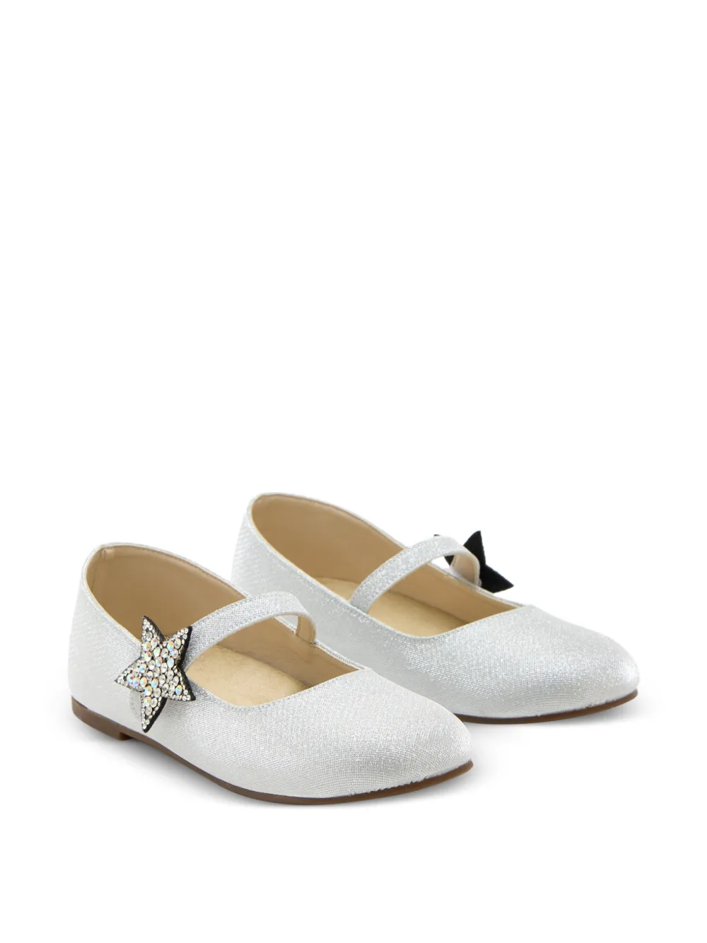 BabyWalker star-embellished ballet flat Zilver