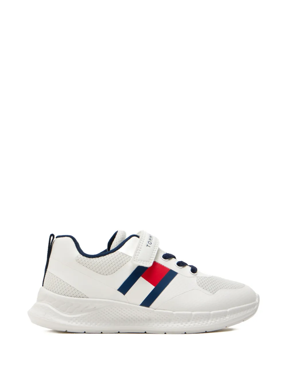 Tommy Hilfiger Junior logo-strap sneakers - Bianco