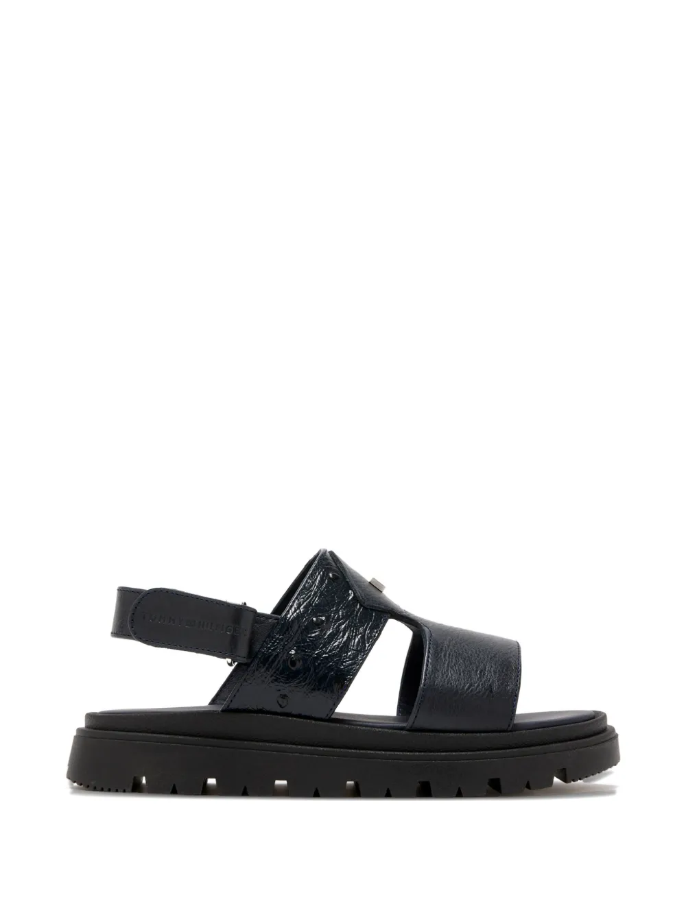 Tommy Hilfiger Junior Sandalen met logodetail en textuur Blauw