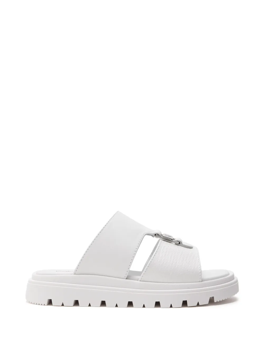 Calvin Klein Kids Sandalen met gesp met textuur Wit
