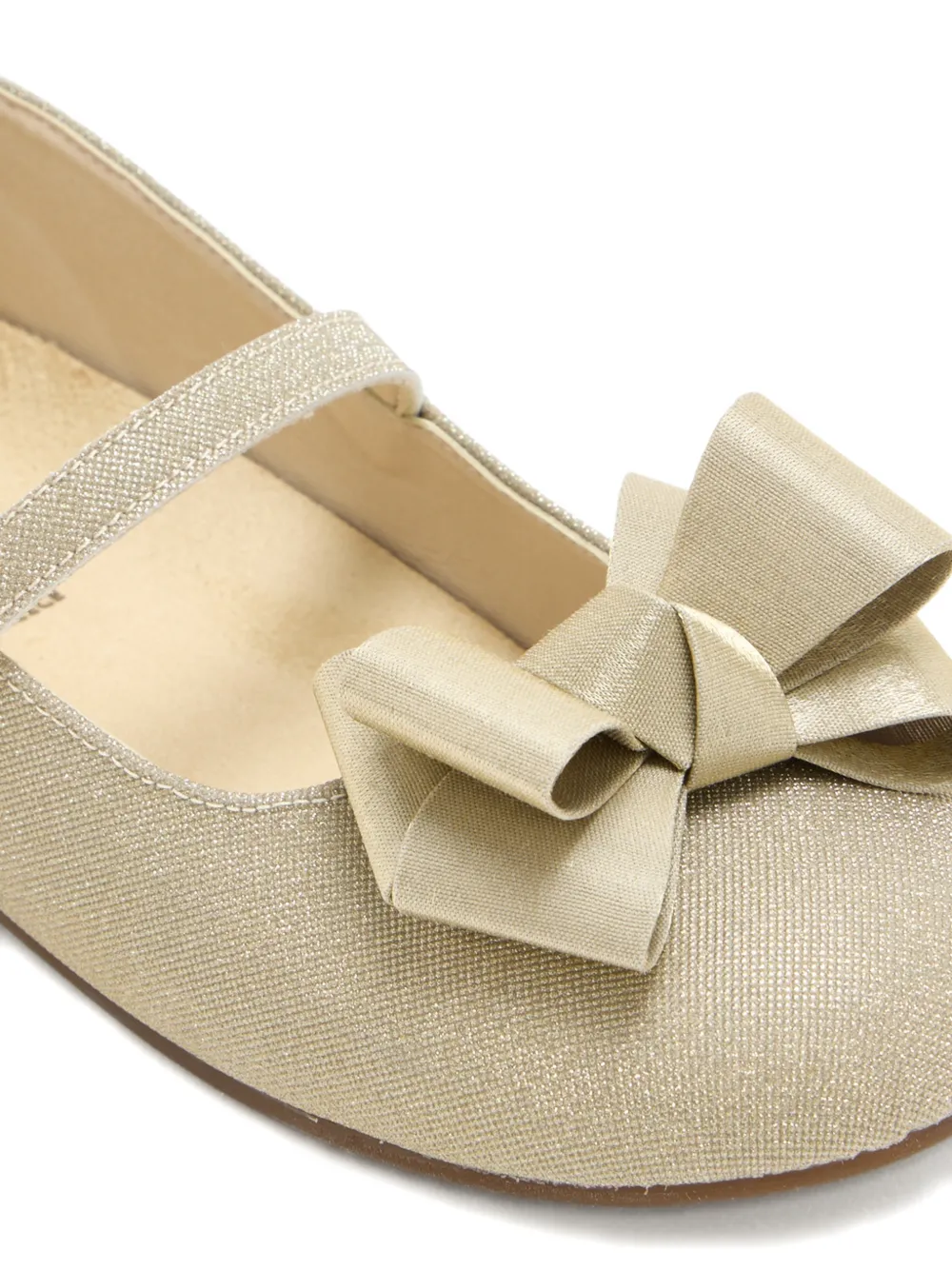 BabyWalker bow-detail strap ballerinas Beige