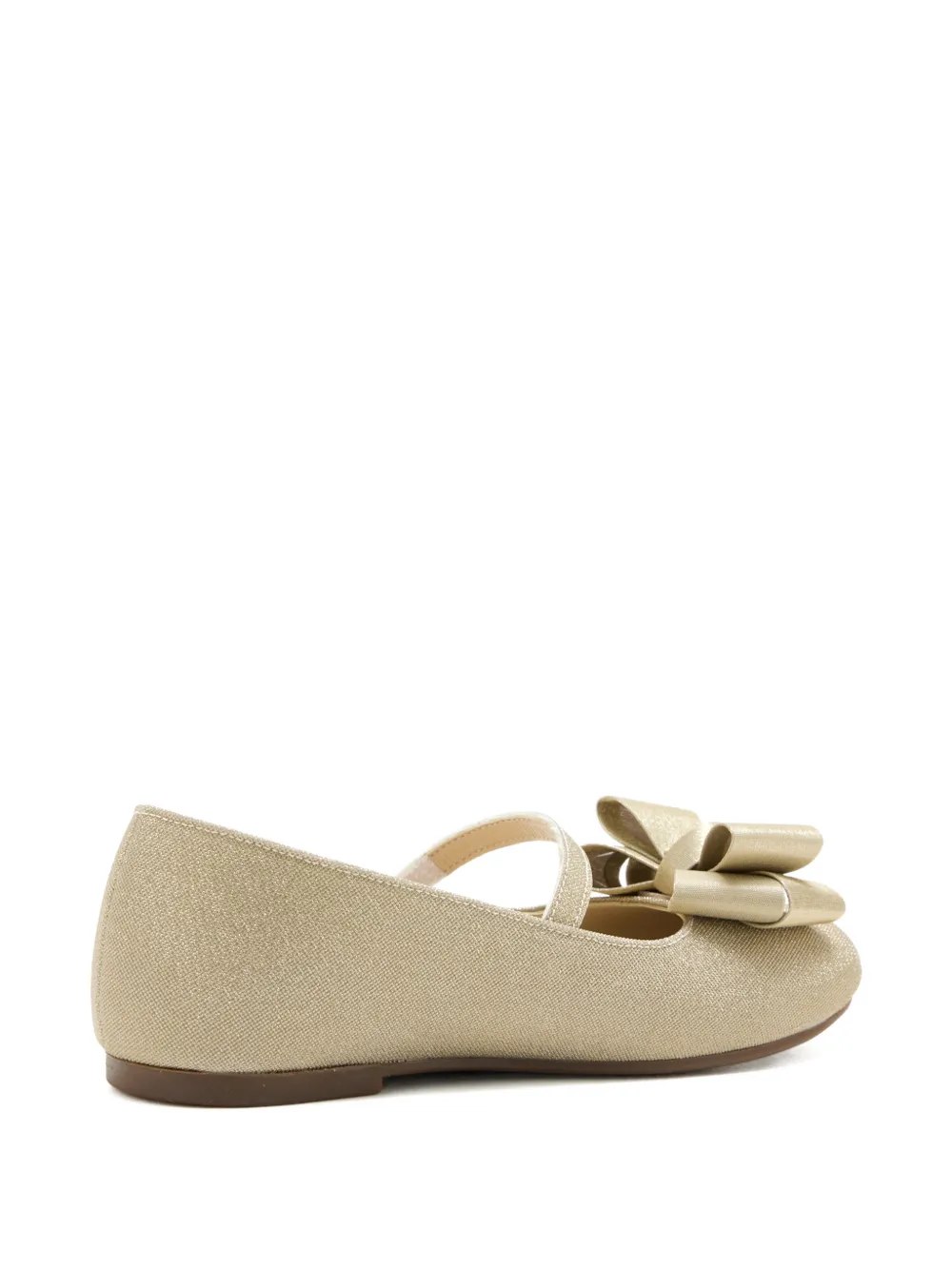 BabyWalker bow-detail strap ballerinas Beige