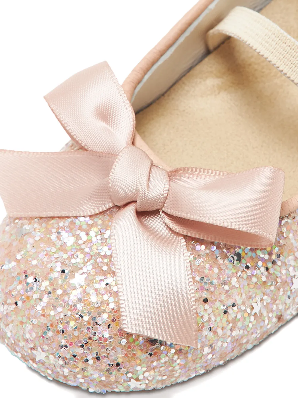 BabyWalker Ballerina's met glitters en strik Roze