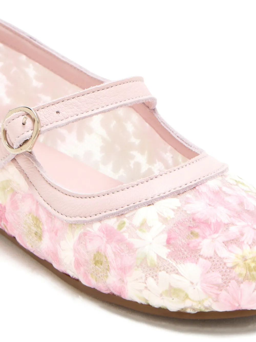 BabyWalker floral-detail ballet flat Roze