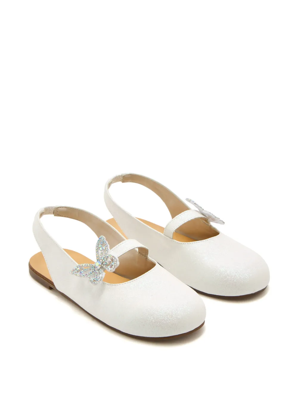 BabyWalker Sandalen verfraaid met vlinders Wit