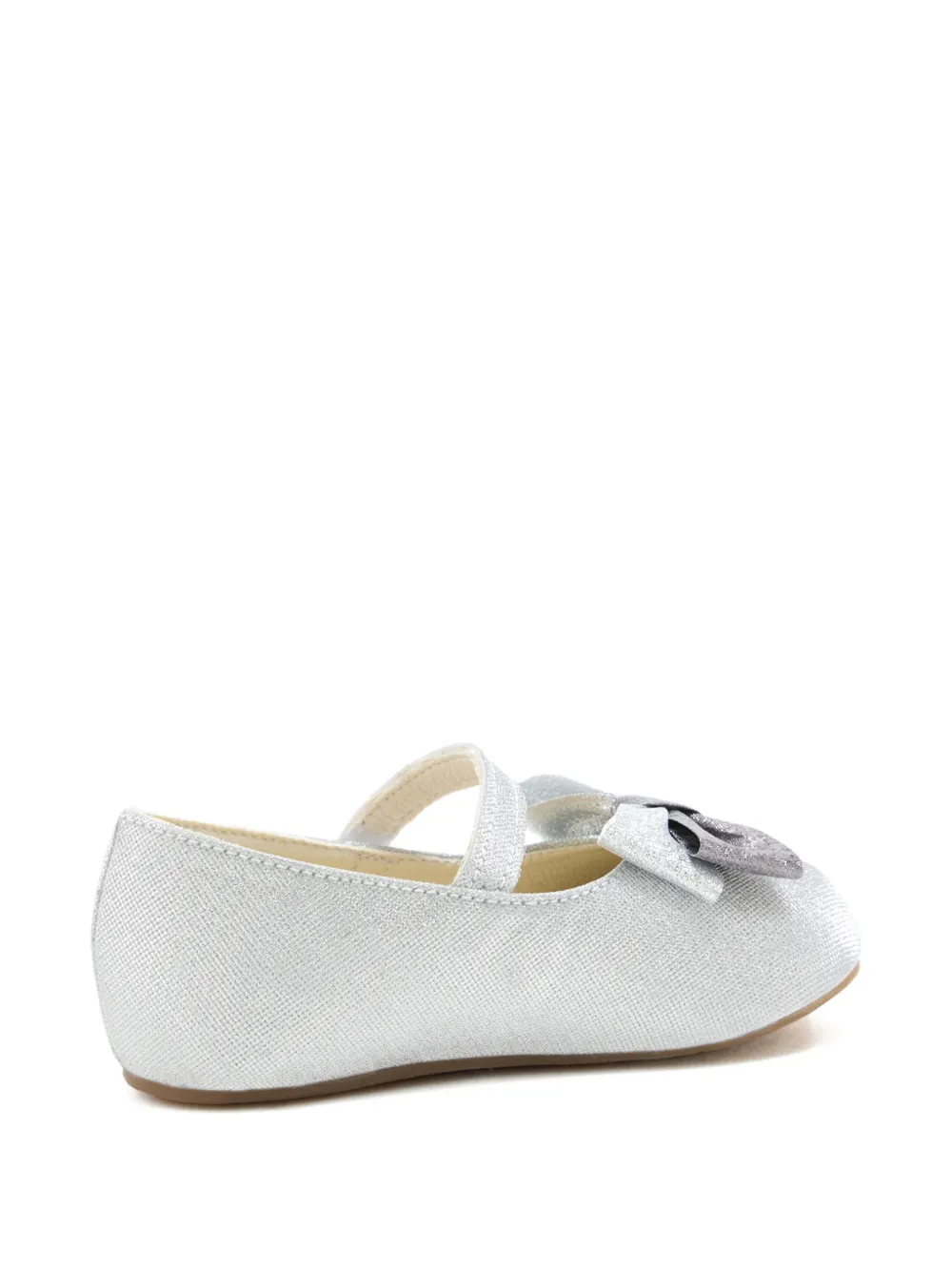 BabyWalker bow strap ballet flats Zilver
