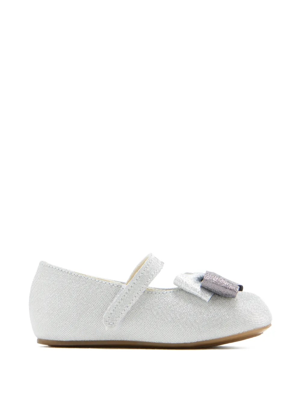 BabyWalker Ballerina's met strikbandje Zilver