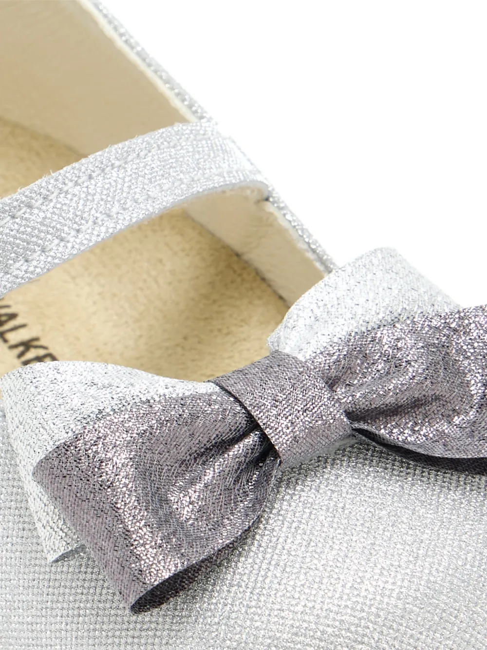 BabyWalker Ballerina's met strikbandje Zilver