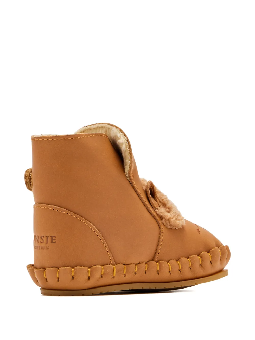 Donsje Laarzen met lammy applicatie Bruin