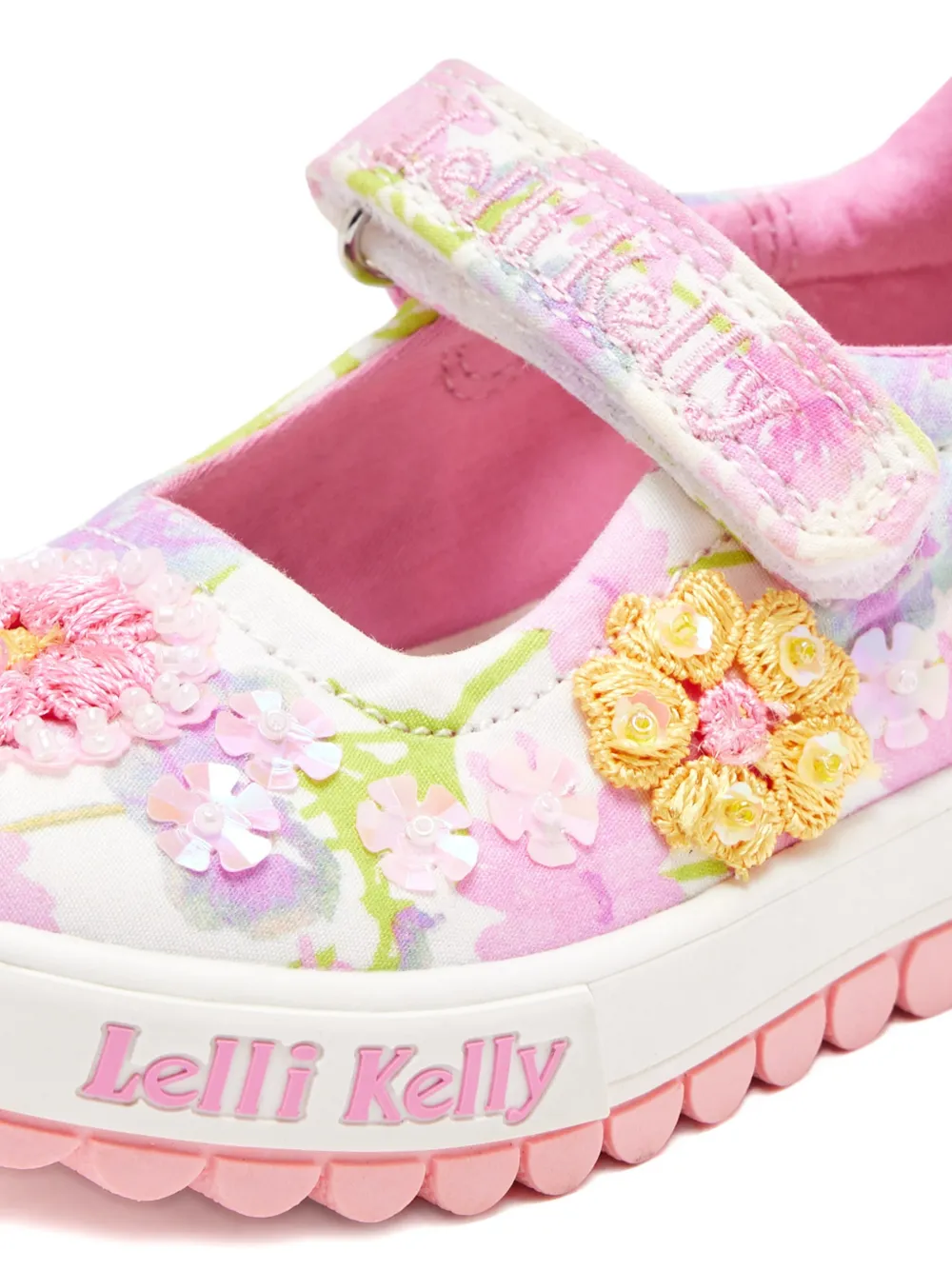 Lelli Kelly Eloise floral-appliqué ballerina Wit