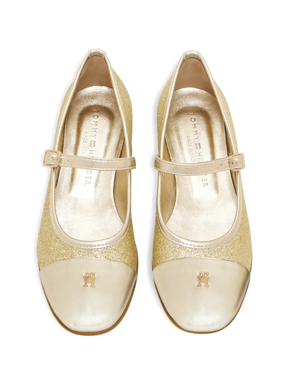 Tommy Hilfiger Junior Ballerina's met logodetail Goud