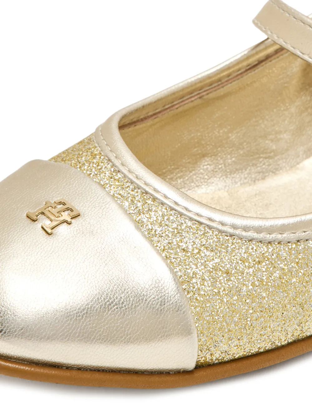 Tommy Hilfiger Junior Ballerina's met logodetail Goud