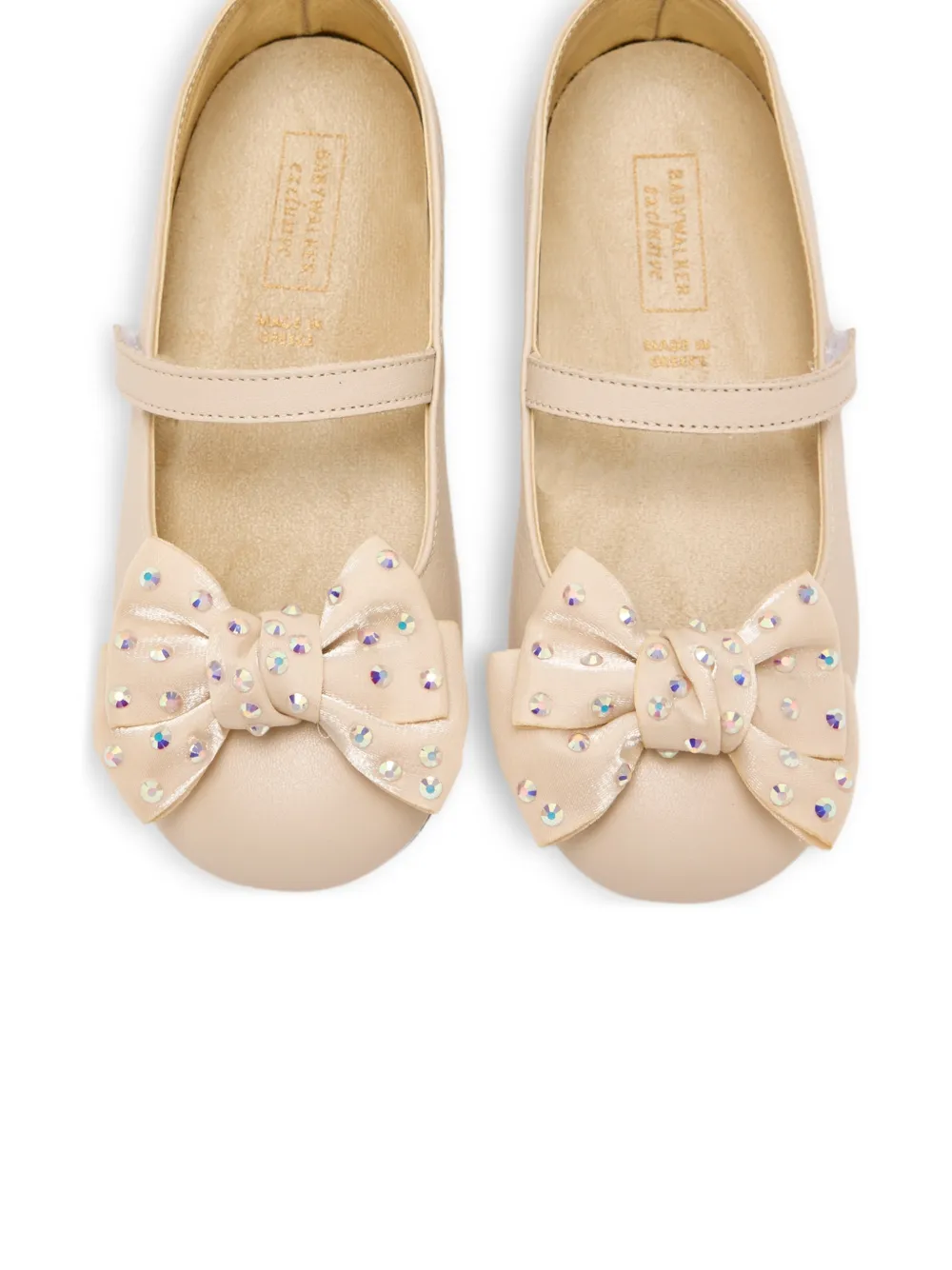 BabyWalker bow strap ballerinas Beige