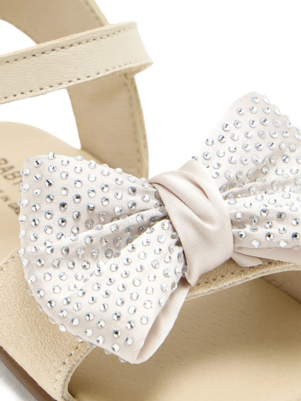 BabyWalker bow embellished sandals Beige