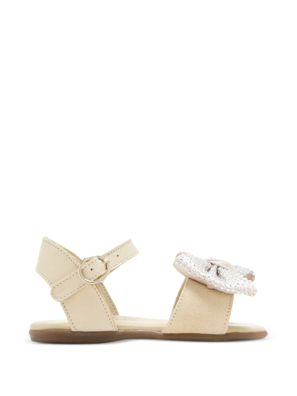 BabyWalker bow embellished sandals Beige