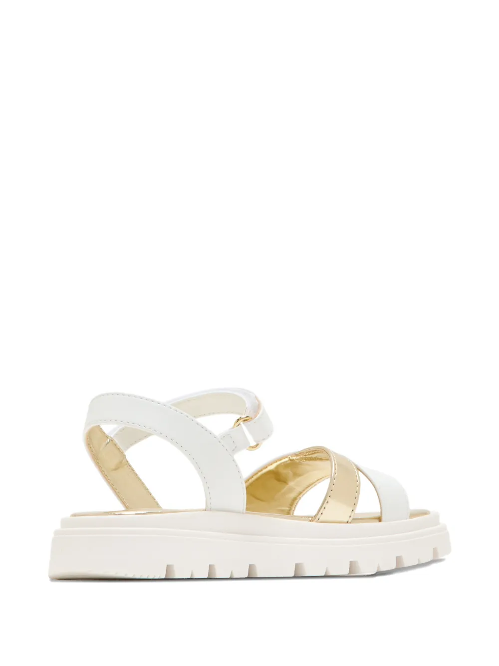 Tommy Hilfiger Junior Cola logo-detail flatform sandals Wit