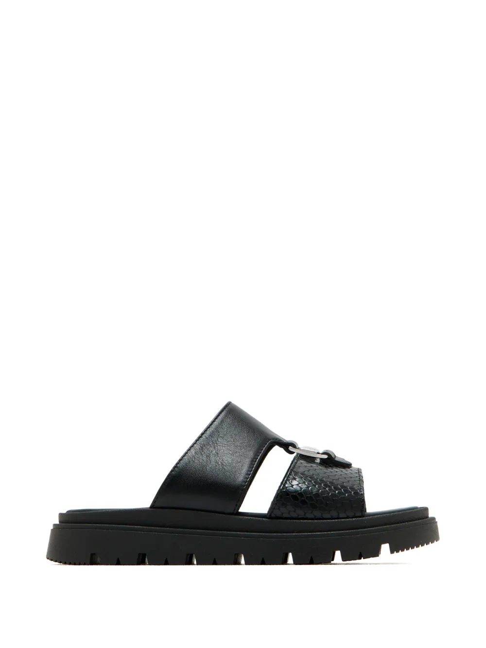 Calvin Klein Kids embossed-logo sandals - Nero